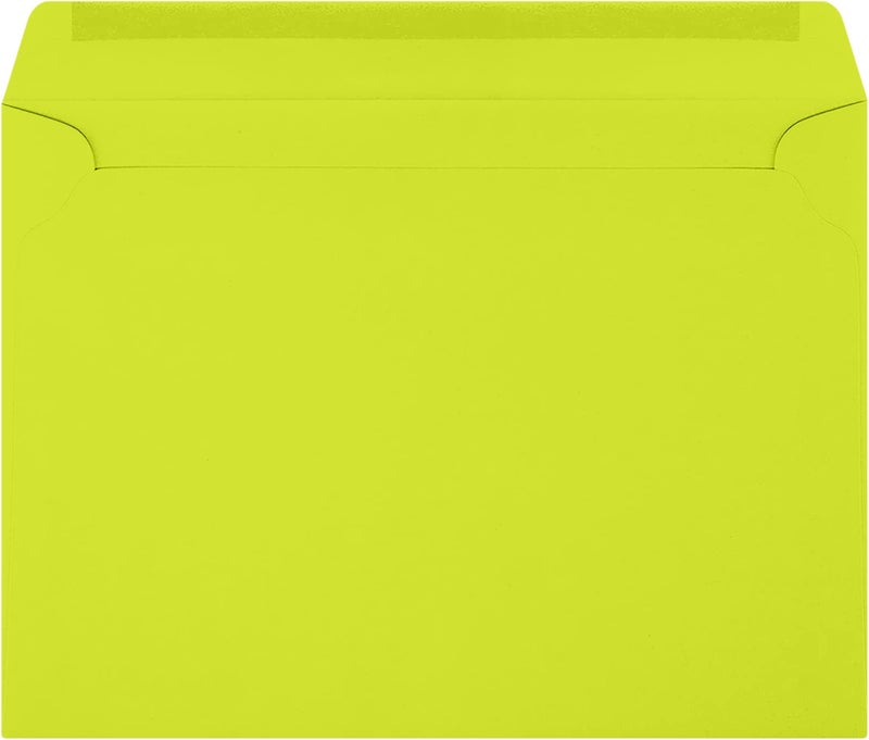 LUXPaper 9 x 12 Booklet Envelopes | Wasabi Green | 80lb. Text | 50 Qty - Image 2